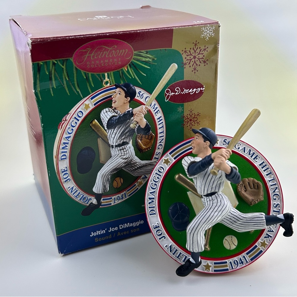 Carlton Cards Heirloom Ornaments Joltin' Joe DiMaggio 56 Game Hitting Streak MLB